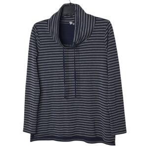 Cable & Gauge Blue & Gray Striped Pullover